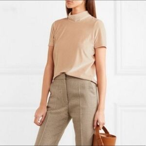 Madewell Velvet Mock Neck Blouse Top